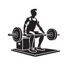 
Strong Smiling Man Doing Bench Press Exercise Cartoon Vector Illustration
