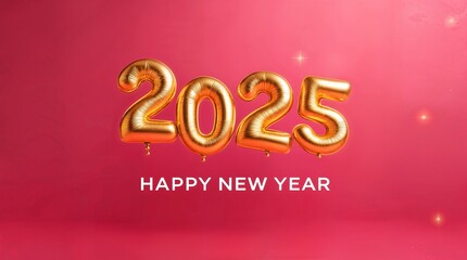 Naklejka premium Happy New Year 2025 Background - a festive New Year's image with a luxurious and elegant theme
