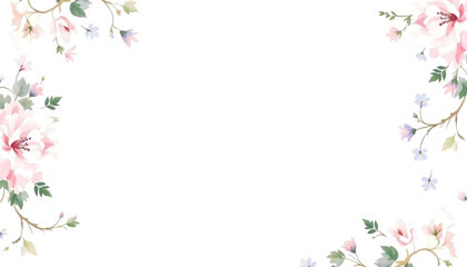 frame with flowers