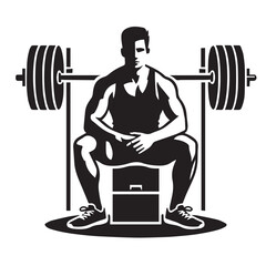 
Strong Smiling Man Doing Bench Press Exercise Cartoon Vector Illustration
