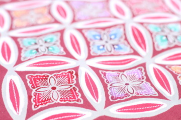 traditional batik native. indonesia with elegant classic motifs.