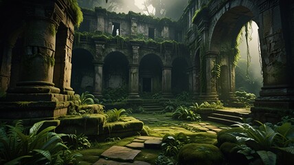 abandoned place , AI Generated.