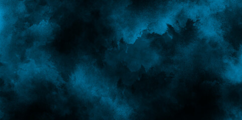 blue dark black with dark blue blurred background with grunge stains, Blue background with abstract blue smoke and clouds, navy blue watercolor paper texture background clouds or fog.