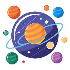 solar system icon design