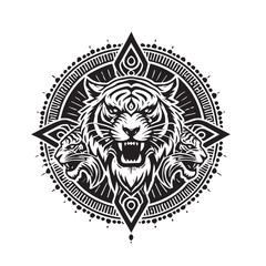 Fototapeta premium Tiger svg vector design