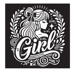 Girl svg vector design