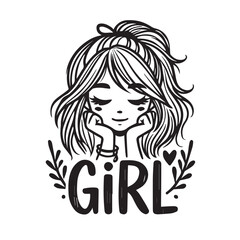 Girl svg vector design