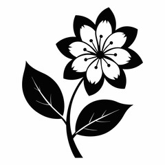 Blossom Bliss black silhouette vector