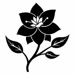 Blossom Bliss black silhouette vector