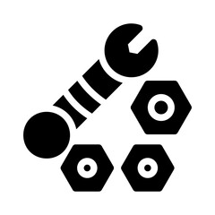 wrench glyph icon