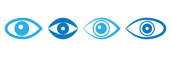 Eye icon. Set of hand drawn mystic evil eye vectors