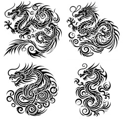 TRIBAL TATOO トライバル タトゥ 刺青 和柄 龍 Dragon