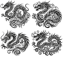 TRIBAL TATOO トライバル タトゥ 刺青 和柄 龍 Dragon
