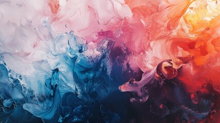 Fototapeta premium Abstract Swirling Paint, Colorful Fluid Art Canvas, Modern Decorative Texture