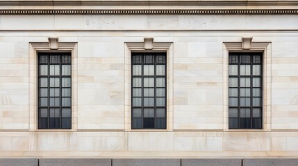 Obraz premium Federal Reserve building facade showcasing the iconic architecture and symbolic representation of economic stability and monetary policy in the United States