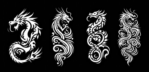 TRIBAL TATOO トライバル タトゥ 刺青 和柄 龍 Dragon
