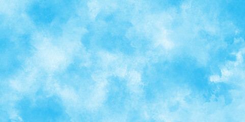 Brush-painted blurred and grainy paint aquarelle Abstract light sky blue grunge texture with grunge and grainy watercolor or paper texture grunge and cloudy watercolor stains and scratches.