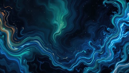 Fototapeta premium Abstract Blue And Green Swirling Liquid Design