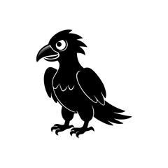 Eagle cartoon vector silhouette