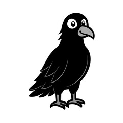 Eagle cartoon vector silhouette