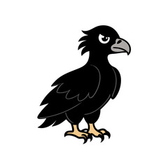 Eagle cartoon vector silhouette