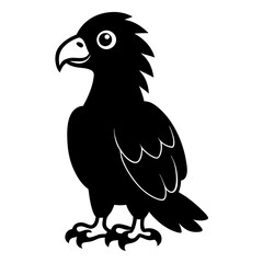 Eagle cartoon vector silhouette