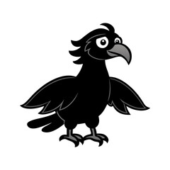 Eagle cartoon vector silhouette