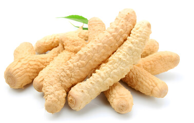 Close up of fresh ginger isolated on white background which looks natural and organic, Ginger, Galangal, Herbs