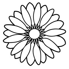 Daisy Delight line art art vector