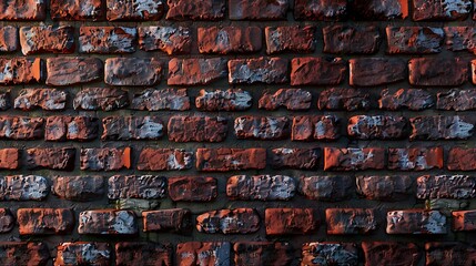 Red brick wall texture background. Close up of red brick wall