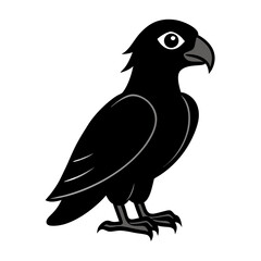 Falcon cartoon vector silhouette