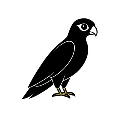 Falcon cartoon vector silhouette