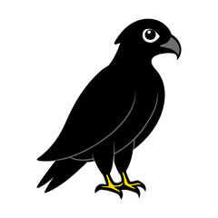 Falcon cartoon vector silhouette