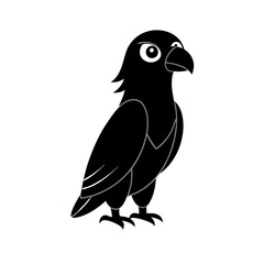 Falcon cartoon vector silhouette