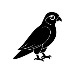 Falcon cartoon vector silhouette