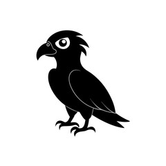 Falcon cartoon vector silhouette