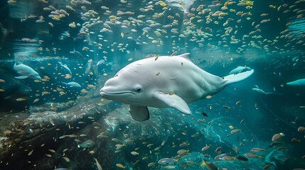 Naklejka premium beluga whale 