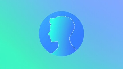 Silhouette of a person set against a gradient background expressing calmness and serenity in design