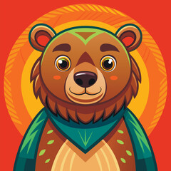 Fototapeta premium cute vector illustration of bear cartoon style 
