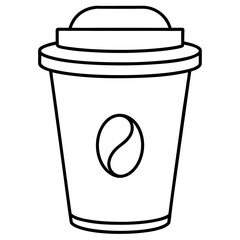 Disposable Coffee Cup, Take Away Beverage, Caffeine, Hot Drink, Coffee Bean Logo