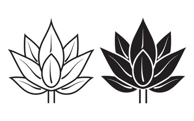 Agave plant line art silhouette vector icon illustration