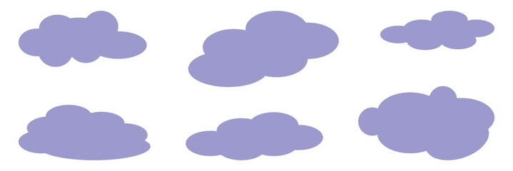 Cloud icon set - vector. cloud symbol in line and glyph style.