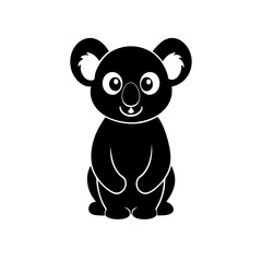 Koala cartoon vector silhouette