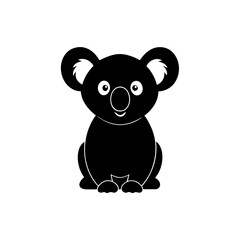 Koala cartoon vector silhouette