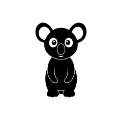 Koala cartoon vector silhouette