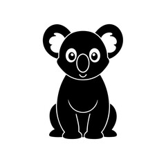 Koala cartoon vector silhouette