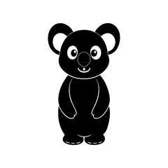 Koala cartoon vector silhouette
