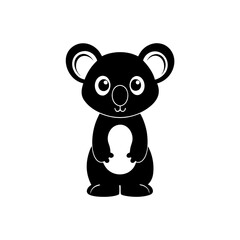 Koala cartoon vector silhouette
