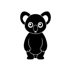 Koala cartoon vector silhouette