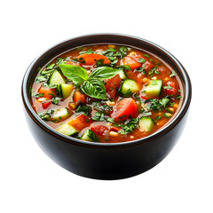 Gazpacho Spanish Cold Tomato Soup Isolated On Transparent Background